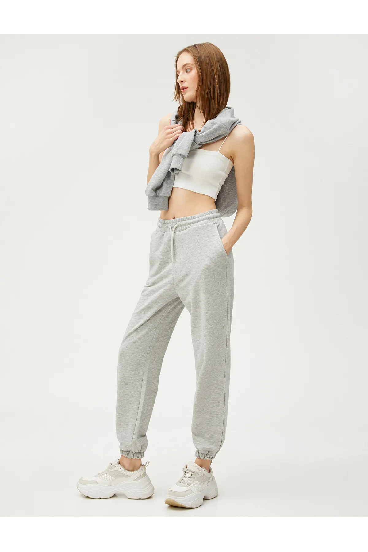 Koton  Jogger-Jogginghose, Taillentasche, Baumwolle