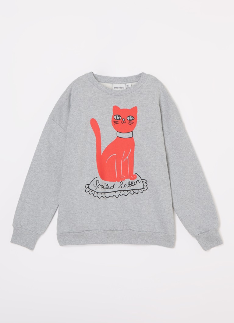 Tricou Mini Rodini din bumbac organic cu pisică