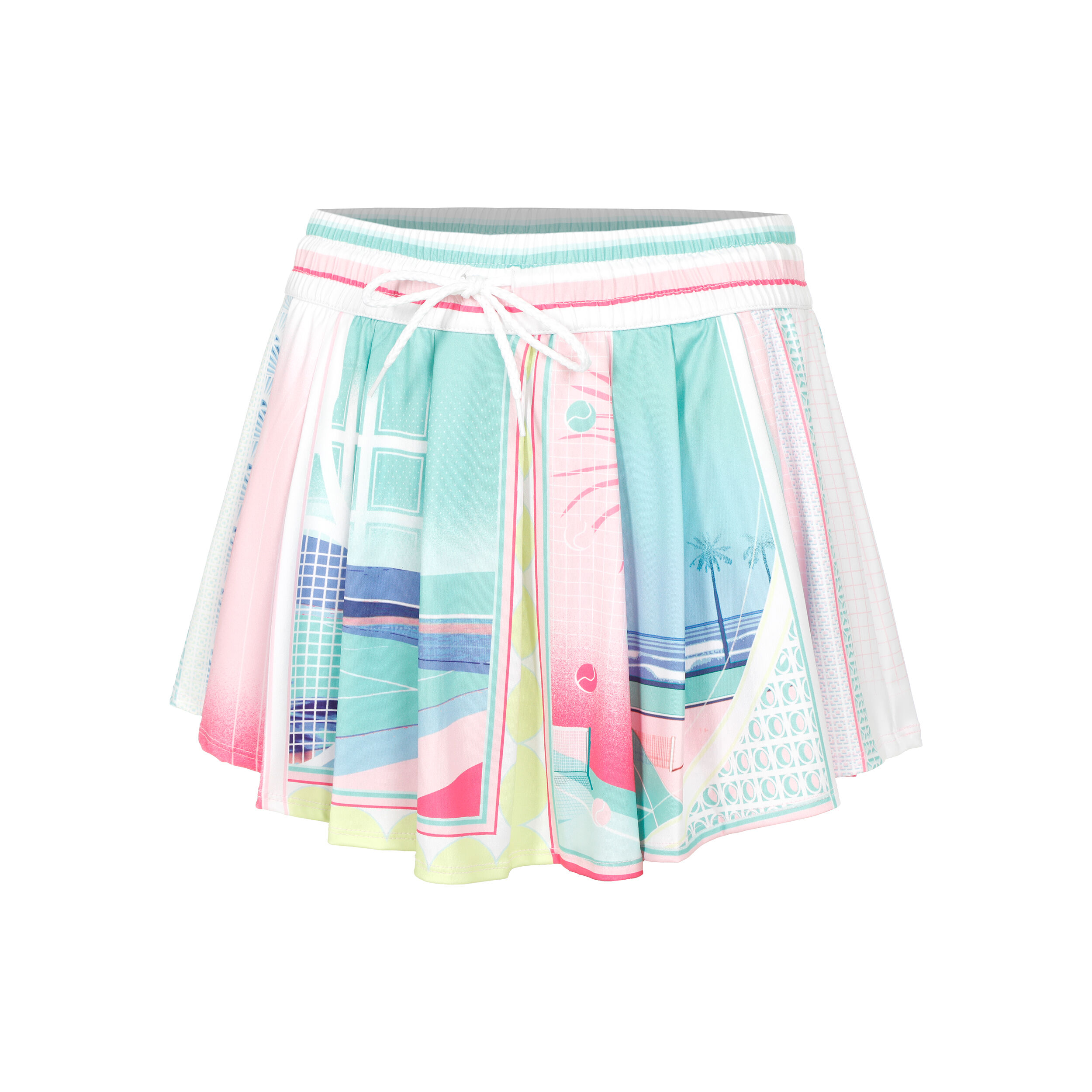 High Waist Deco Love Rock Damen - Weiß, Mehrfarbig