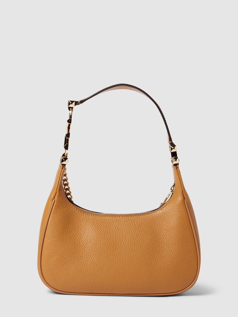 Handtasche mit Label-Applikation Modell 'PIPER' in camel