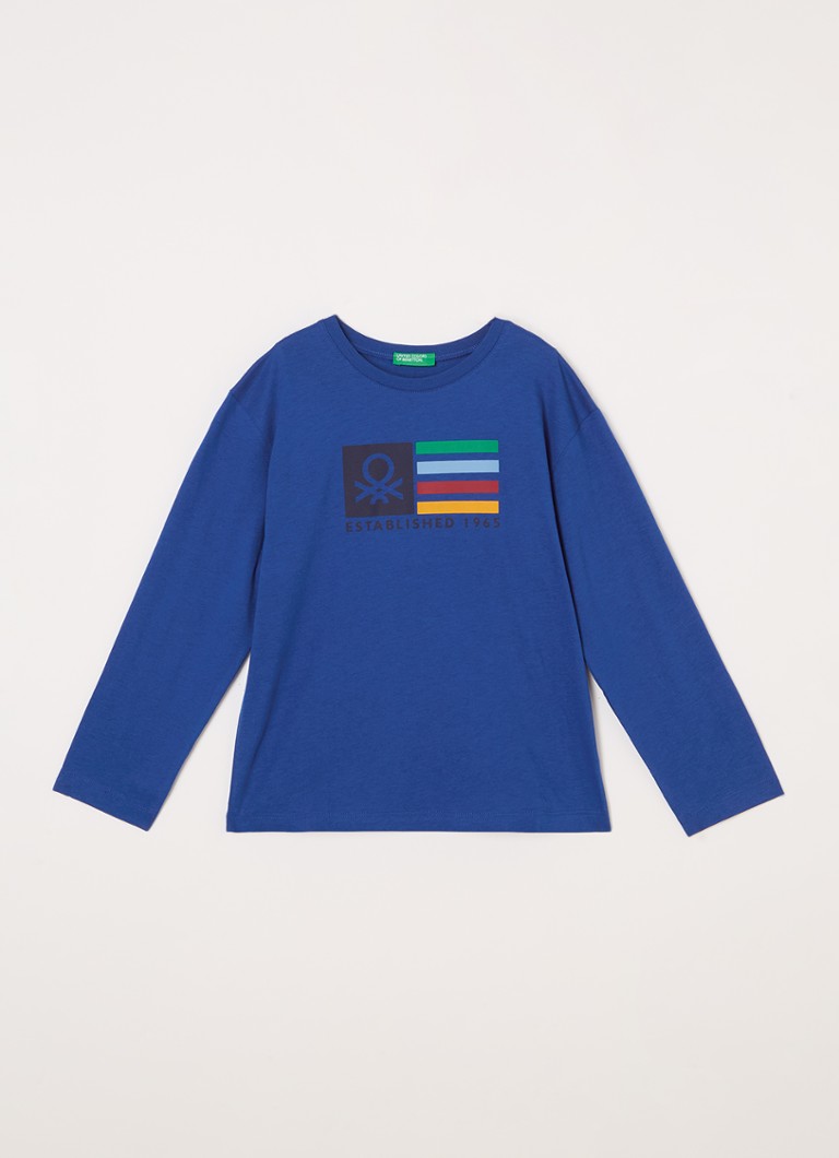 Benetton košulja dugih rukava s printom logotipa