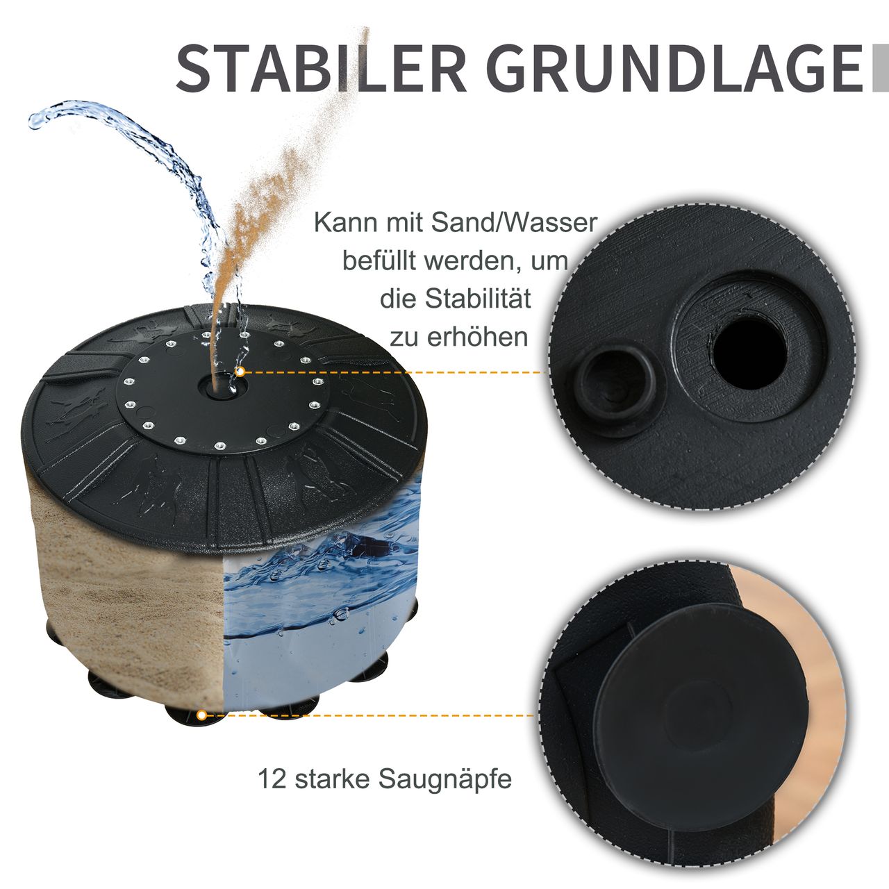 HOMCOM Boxsack Punching-Sack 170 cm Freistehende Erwachsene Boxen Training Anfänger & Profis Schwarz