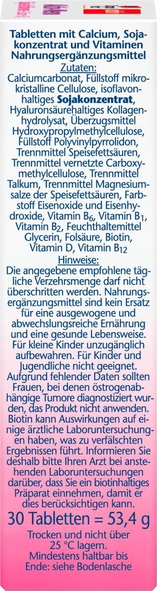 Aktiv-Meno Soja-Isoflavone + Calcium + Vitamin D3 Tabletten 30 St., 52,1 g