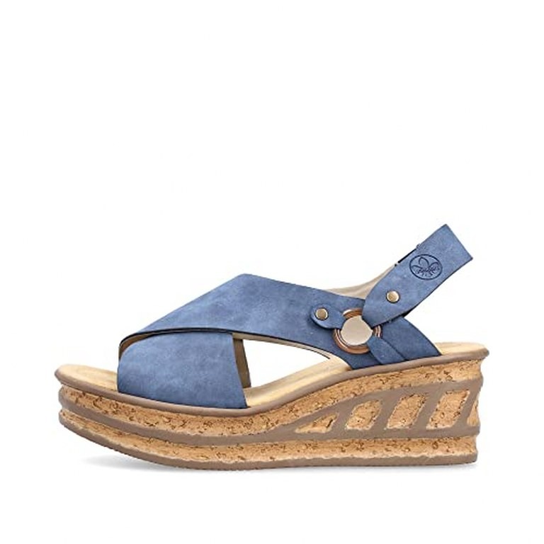 RIEKER Komfort Sandalen blau