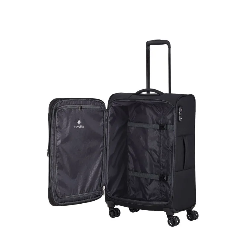 Travelite CHIOS Trolley mit 4 Rollen Größe M - Schwarz