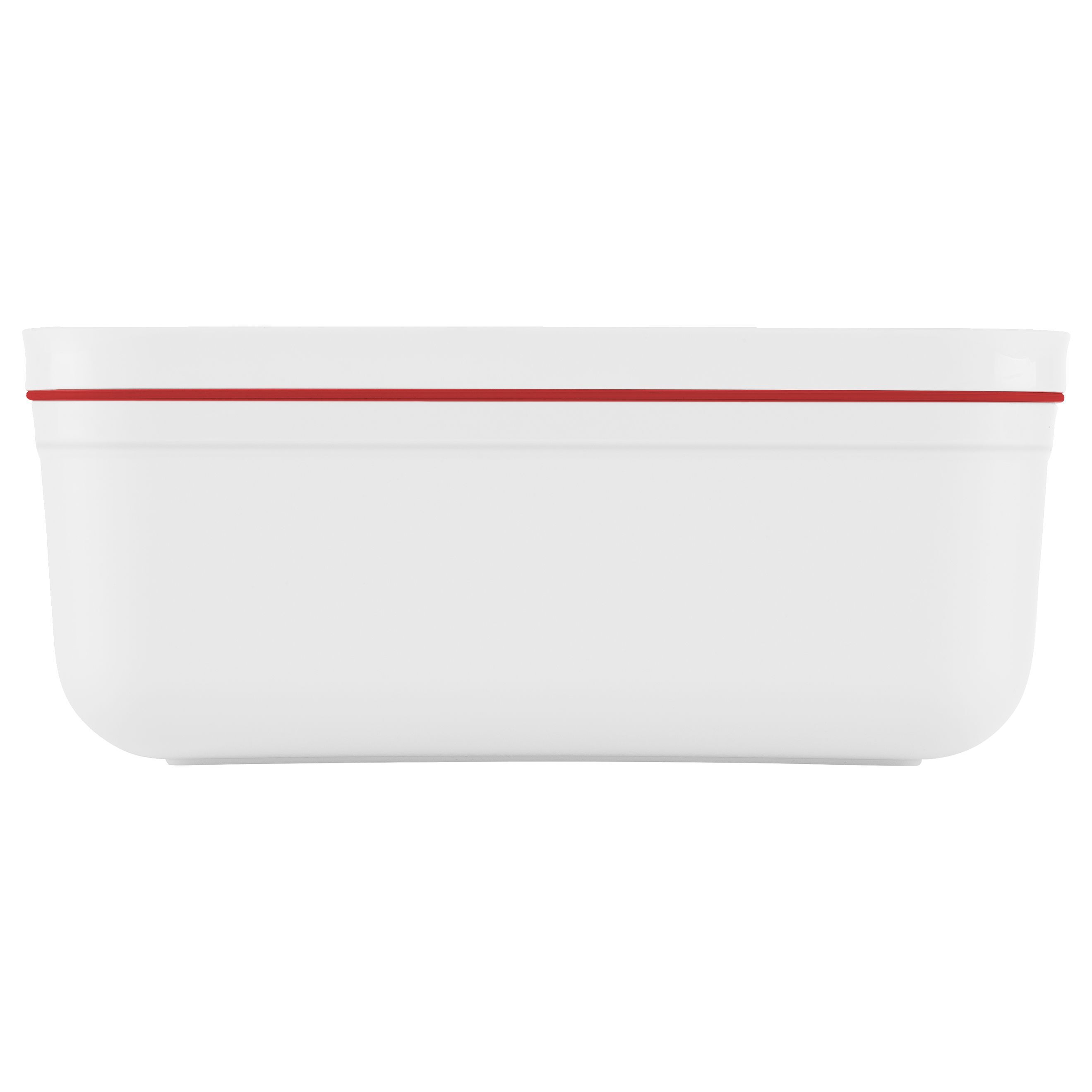 Vakuum Lunchbox L, Kunststoff, Weiß-Rot