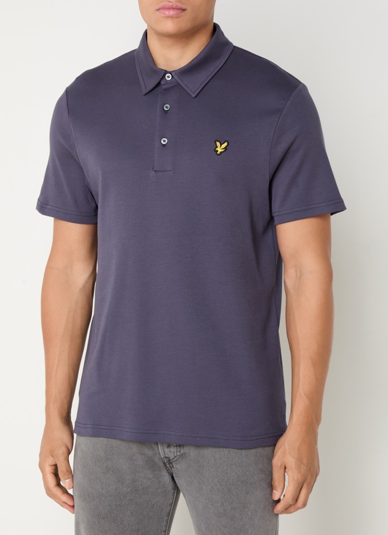 Lyle & Scott  Interlock regular fit polo met logoborduring