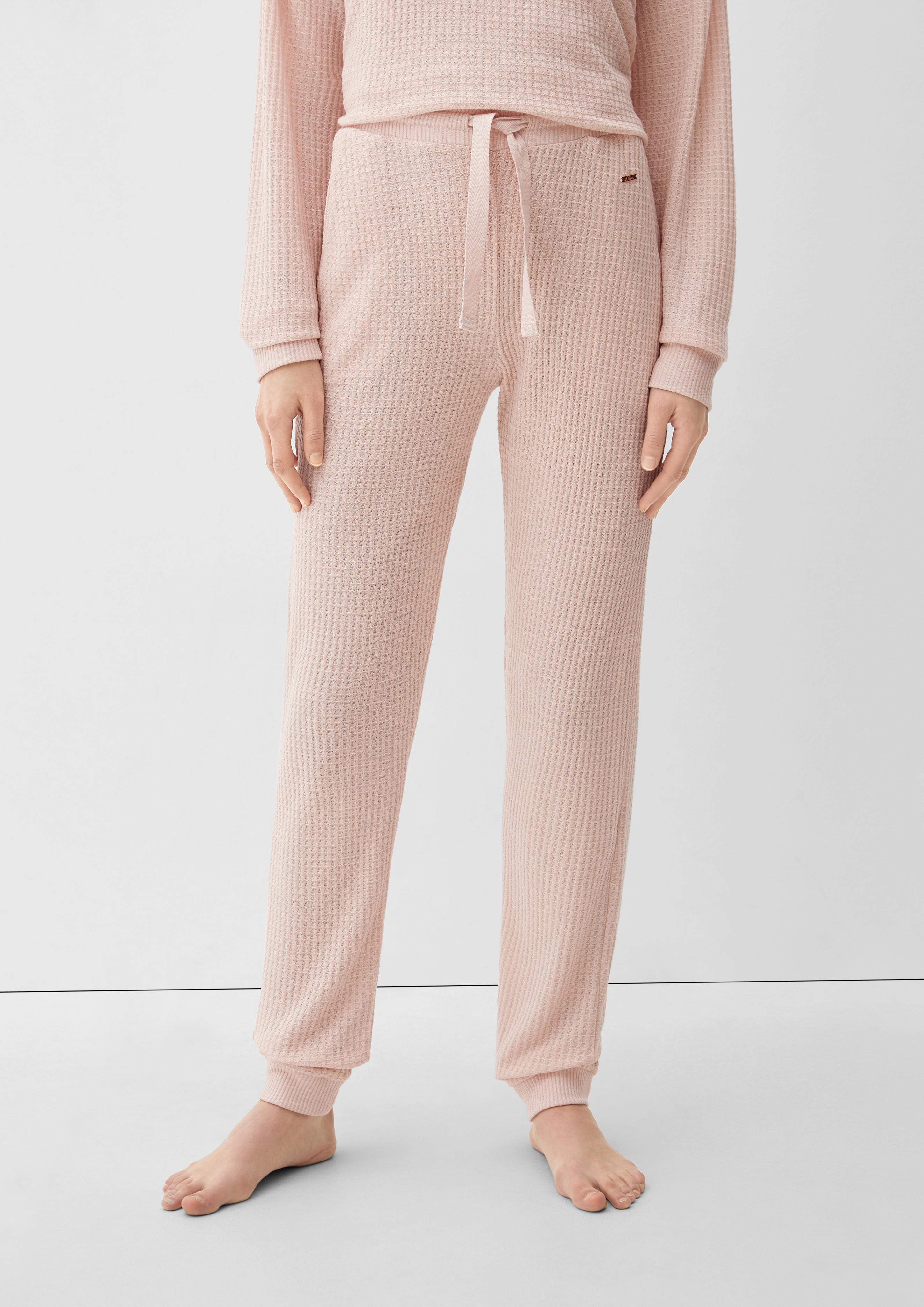 Pyjamahose in Waffelpiqué-Struktur  6007848-4418