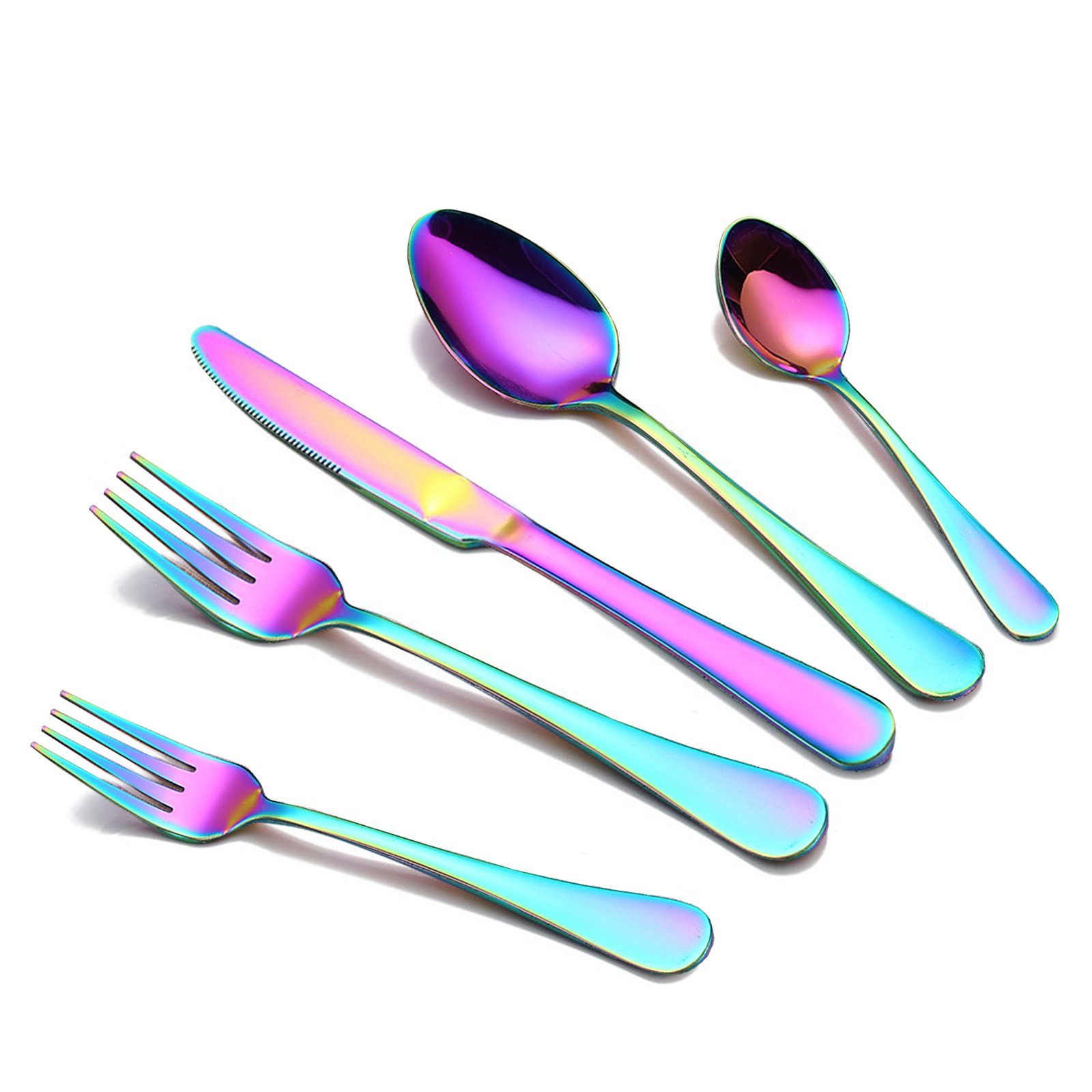 CALIYO Besteck-Set Besteck Set, Besteck Set für 6 Personen, Messer Gabel Löffel Set 30-teilig, Spülmaschinenfest