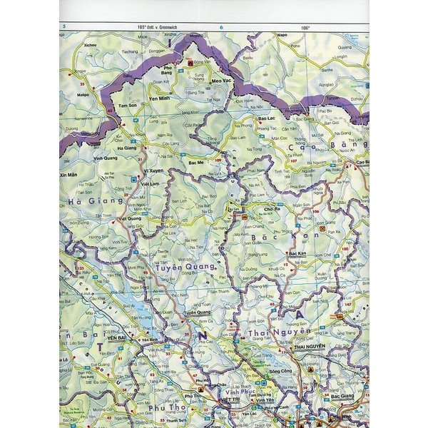 Vietnam - Laos - Kambodscha 1 : 900 000 - Straßenkarte