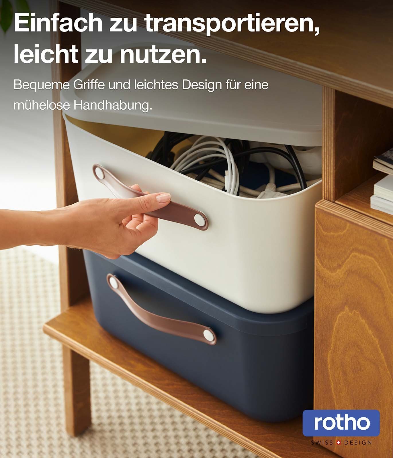 ROTHO Aufbewahrungsbox 2er-Set Aufbewahrungsbox mit Deckel Maloja 25l