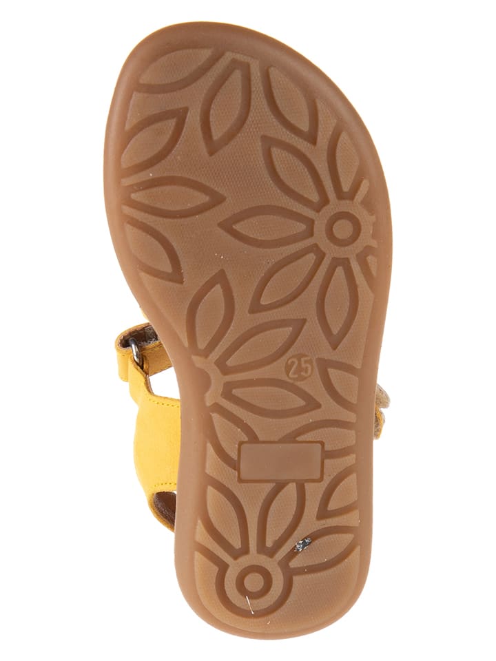 kmins Leder-Sandalen in Gelb günstig kaufen