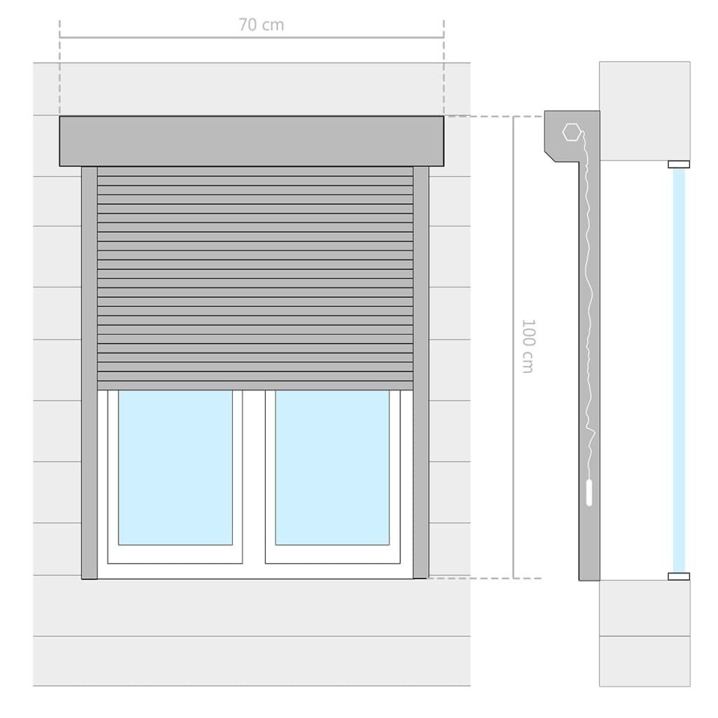 Jalousie Rollladen Aluminium 70100 cm Weiß, vidaXL