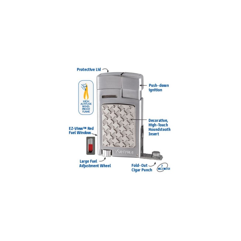 Feuerzeug Jetflamme Xikar, forte soft flame Silver