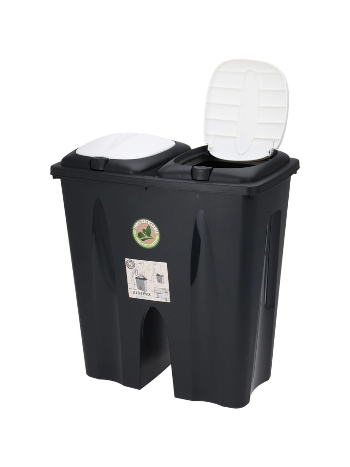 Storage Solutions Mülleimer doppelt in schwarz günstig kaufen onesize