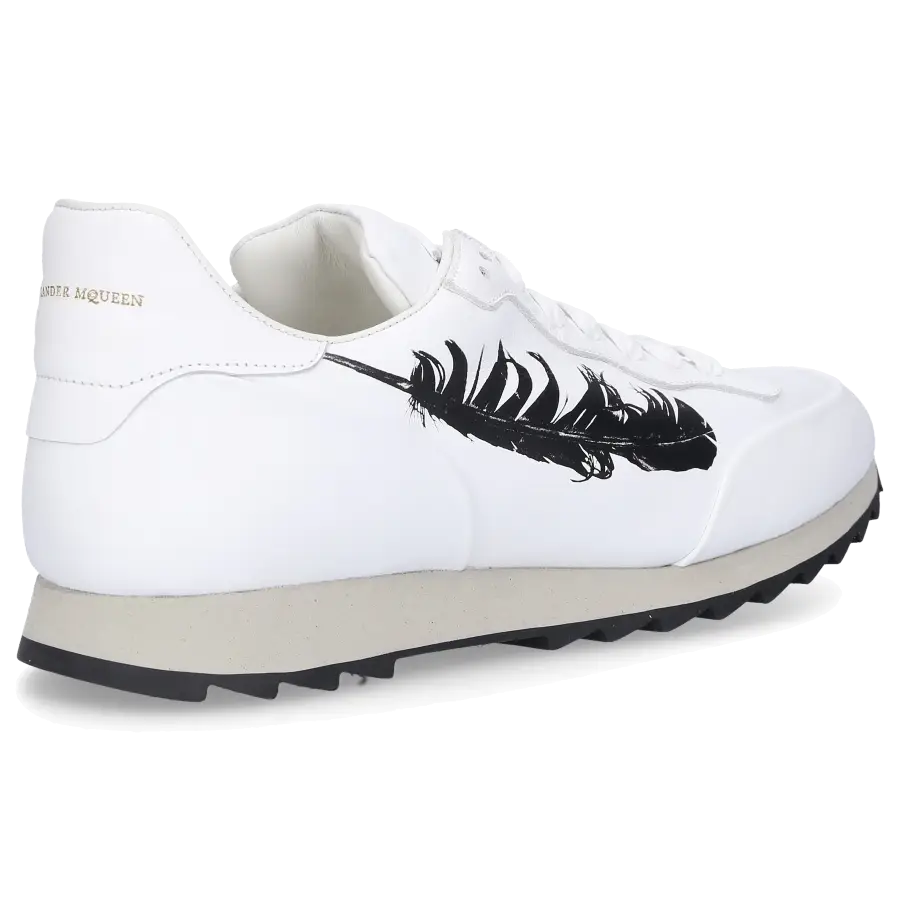 Alexander McQueen - Sneaker low FEATHER Kalbsleder - weiß