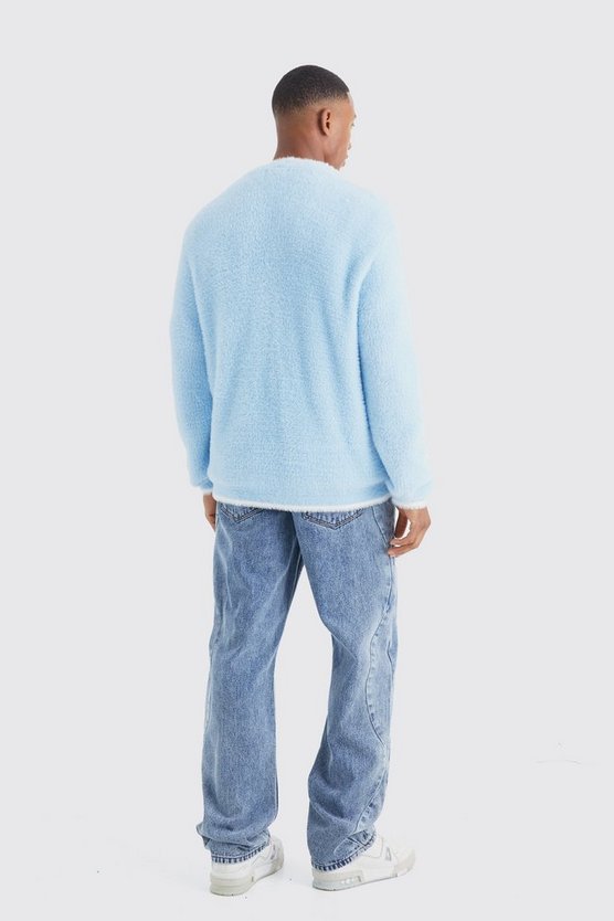 Lockerer flauschiger Cardigan