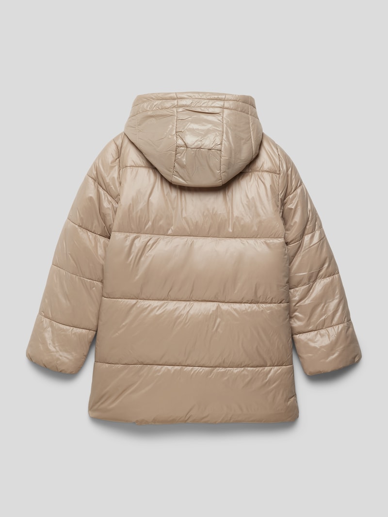 Steppjacke mit Reißverschlusstaschen in beige