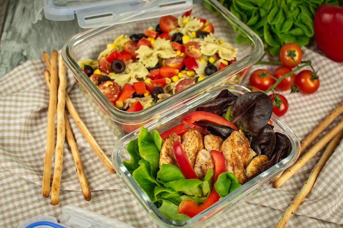 Sendez Frischhaltedose 10tlg. 2x1L 2x800ml 1x500ml Glas Lunchbox Vorratsdosen Brotdose, Glas