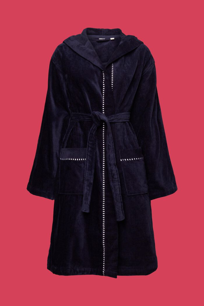 Velours-Bademantel, 100% Baumwolle