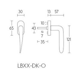 Formani 1503D033IMXX1 BASICS LB20-DK-O massiv vippe-drejebeslag ikke-låseligt højrehåndet PVD mat guld