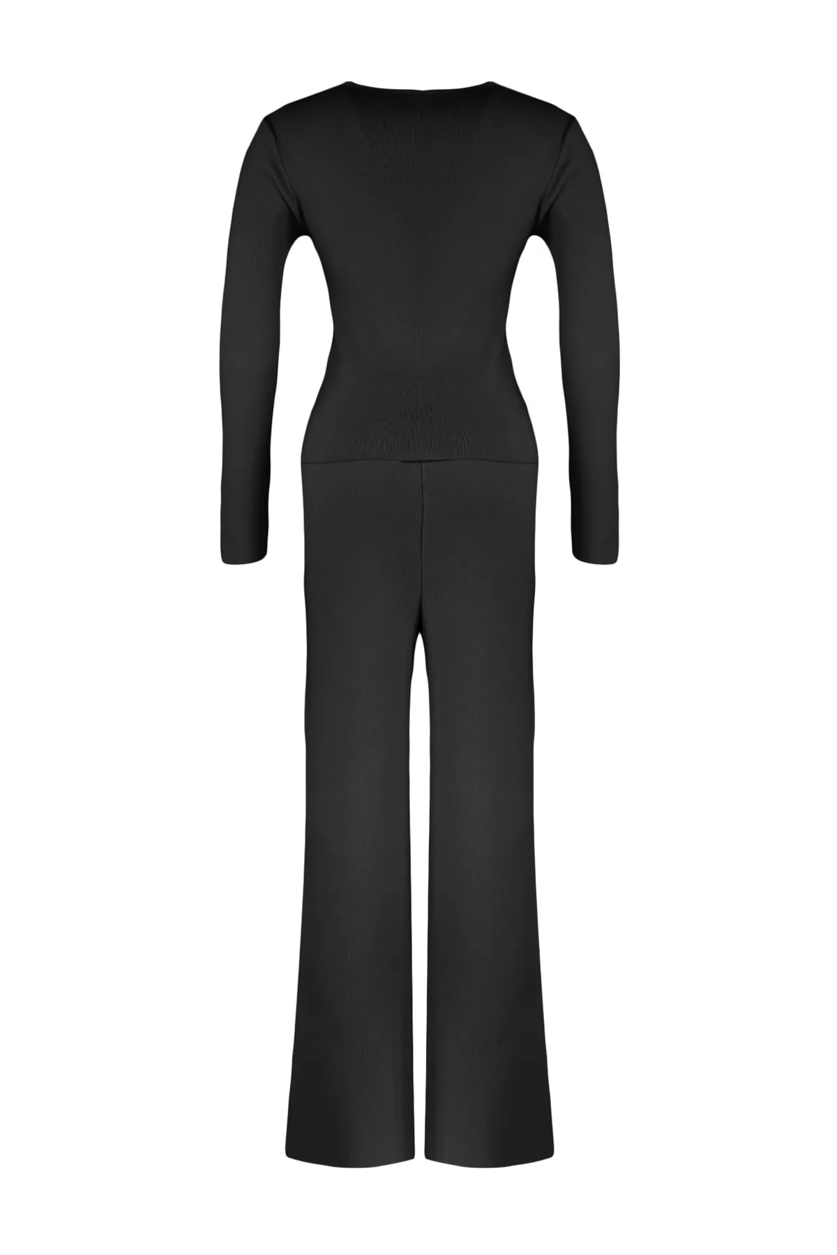 Trendyol Curve  Schwarzes zweireihiges Strickoberteil-Set TBBAW23CP00029