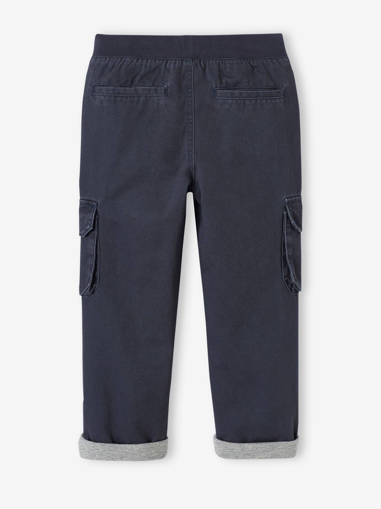 Vertbaudet Jungen Thermo-Cargohose mit Dehnbund Oeko-Tex - khaki