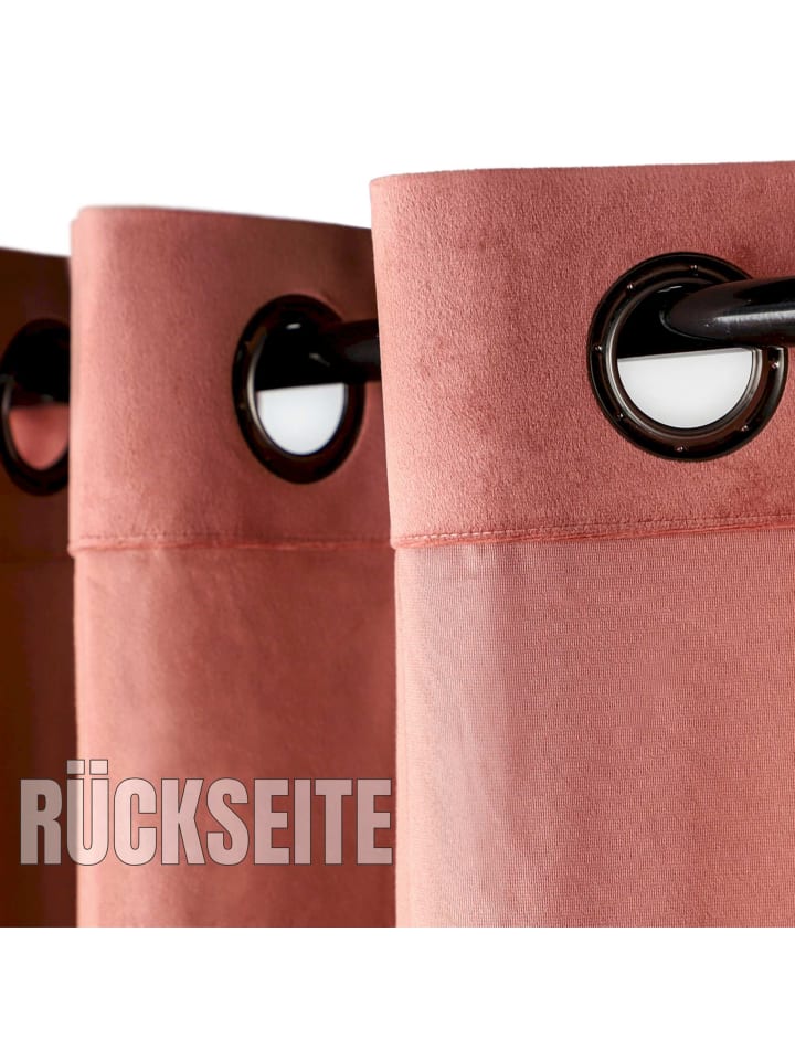 Tom Tailor TT Ösenvorhang VelvetSignature 140 x 250 cm in Rose günstig kaufen 140 x 250 cm