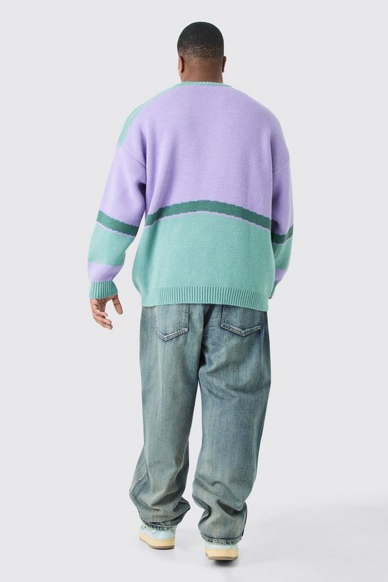 Plus Oversize Strick-Pullover