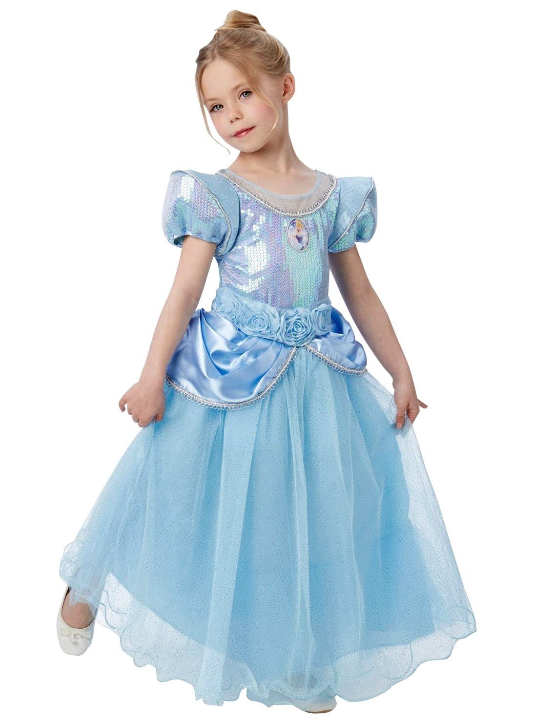 Rubie´s Kostüm  Prinzessin Cinderella Kinderkostüm Deluxe, Aufwändiges Prinzessinnenkleid nach dem film 'Cinderella'