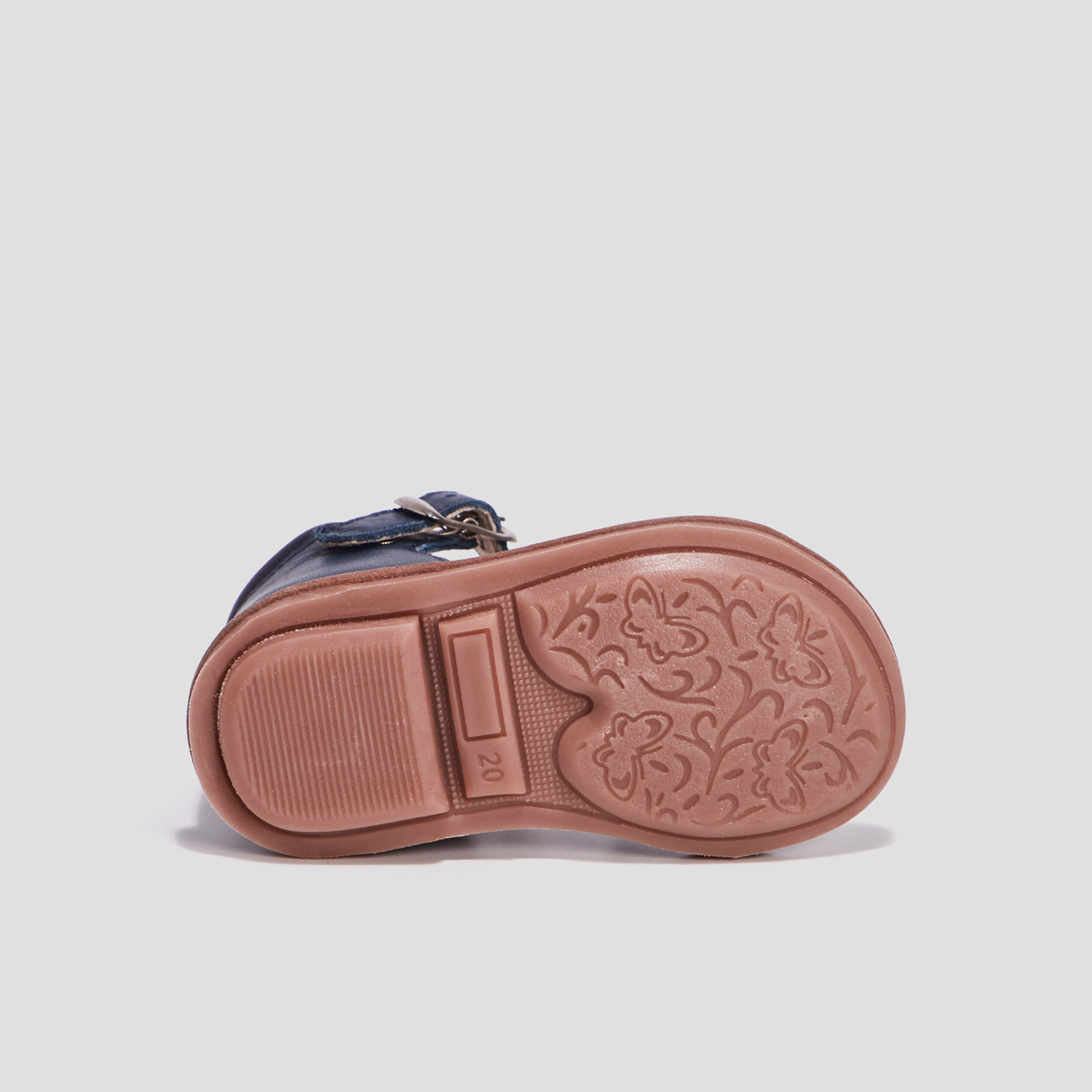 Sandales en cuir bleu marine bébé fille | La Halle