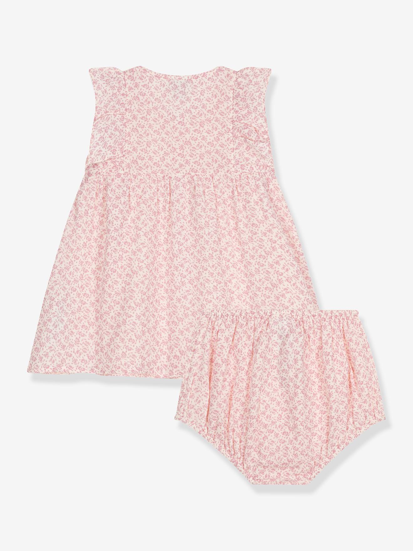 Petit Bateau Mädchen Baby-Set: Kleid & Shorts PETIT BATEAU - hellrosa