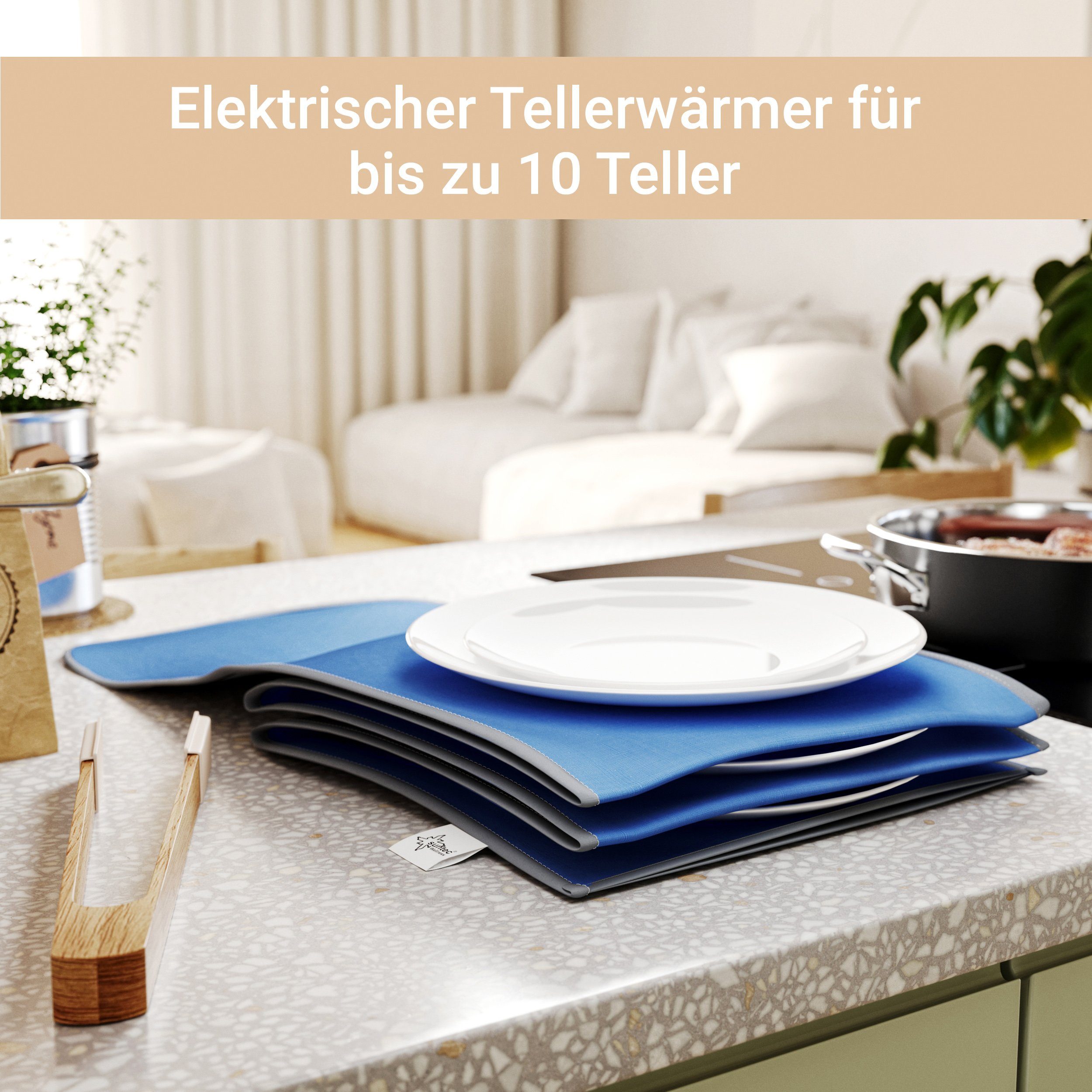 Suntec Wellness Tellerwärmer TLW-7024 masterclass, Geschirrwärmer für 10 Teller, 2 m Länge, bis zu 70°