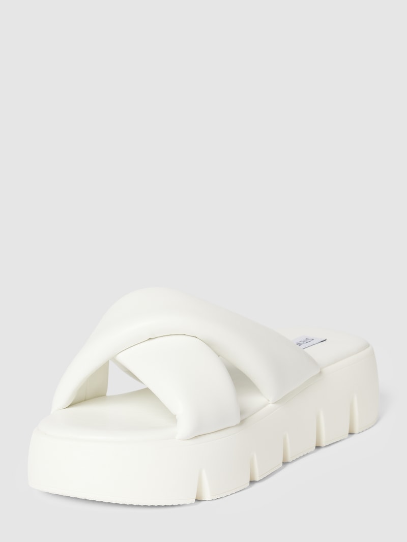Pantoletten mit breiten Riemen Modell 'BROADCAST' in offwhite