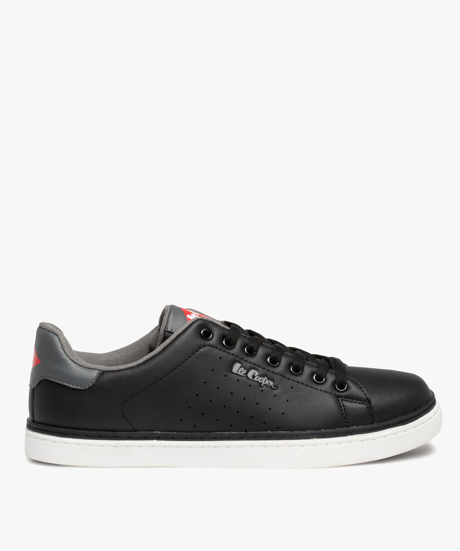 Baskets homme tige basse unie à lacets – Lee Cooper Smart noir | GEMO
