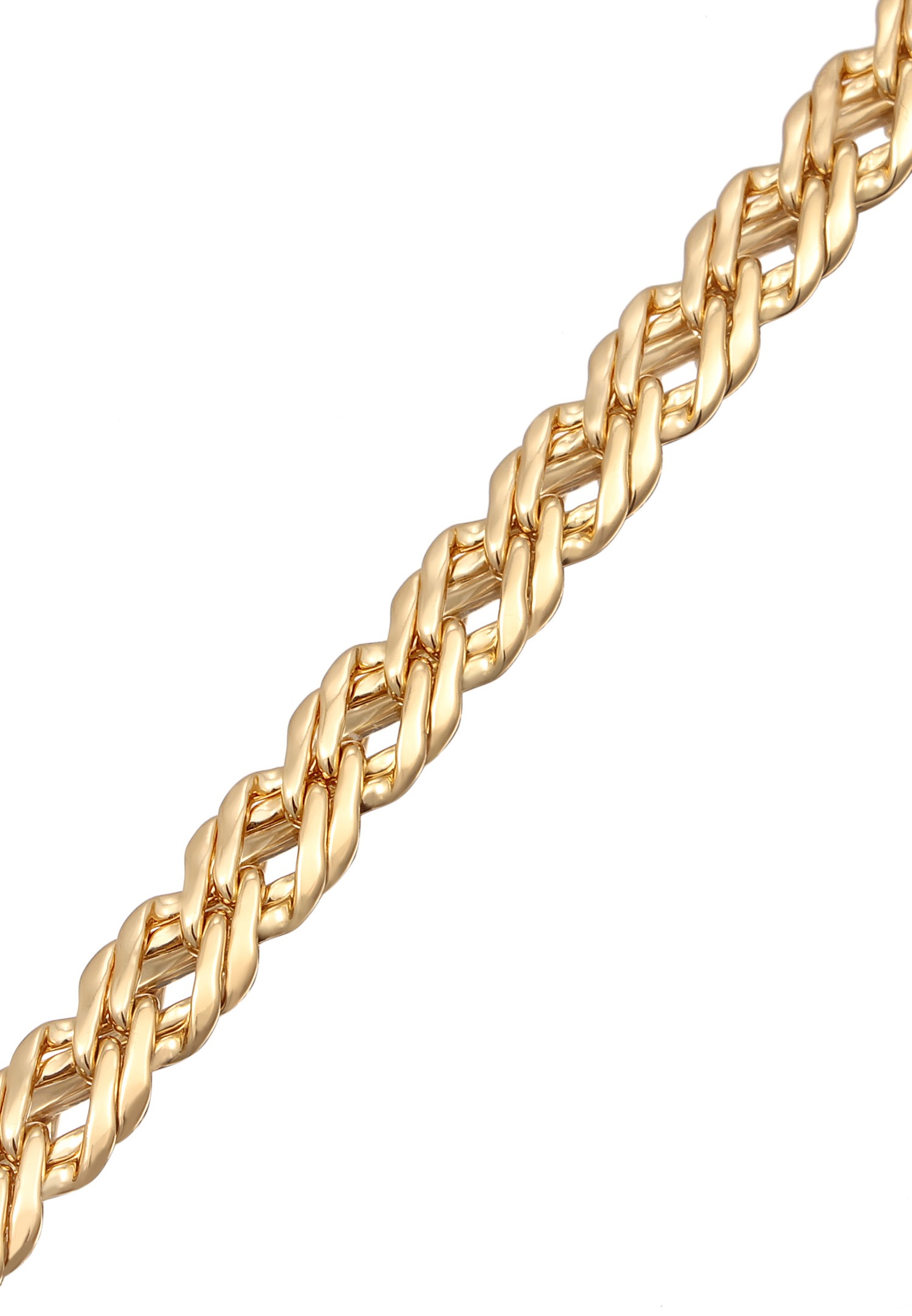 Elli Femmes Maillons Torsadé Twisted Classique Couleur Or