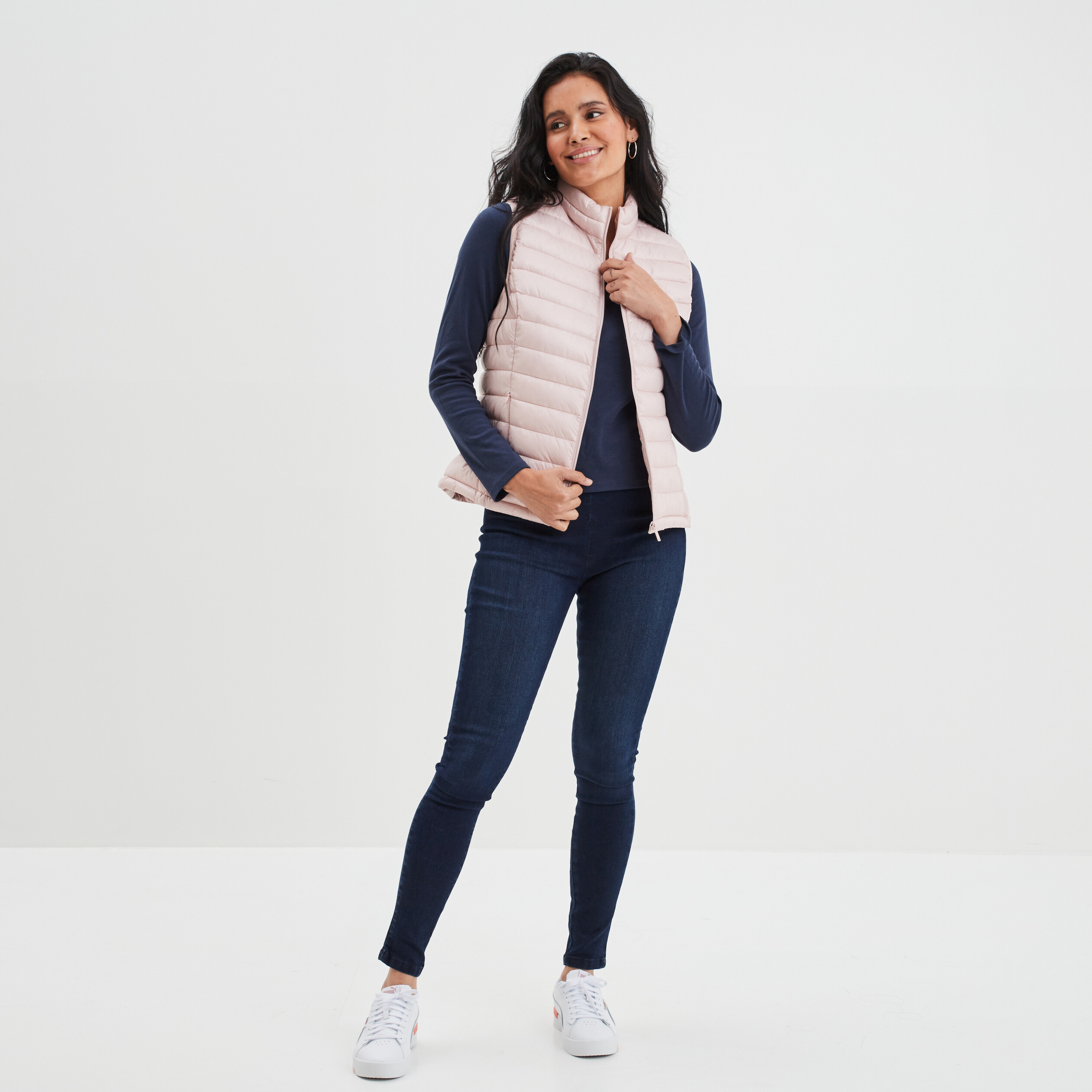 T-shirt col chemise Creeks bleu marine femme | La Halle