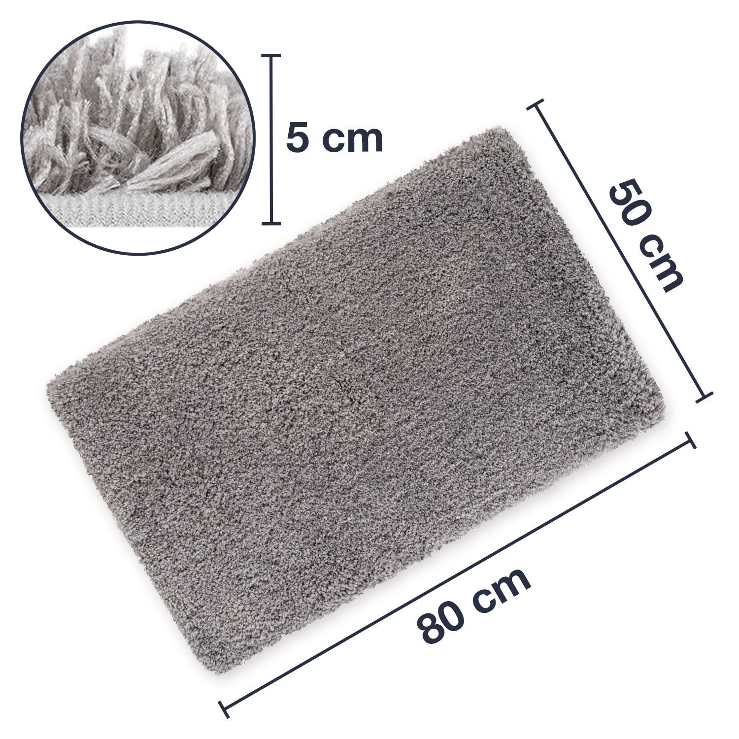 flauschiger Hochflor Premium Badezimmerteppich VIENNA