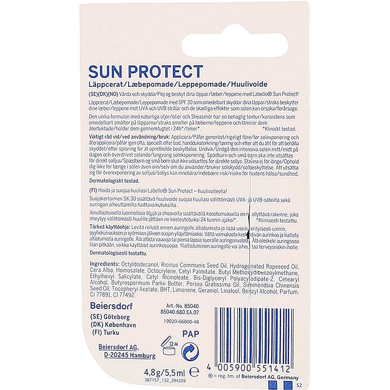 Labello Sun Protect, SPF30 5,5 ml
