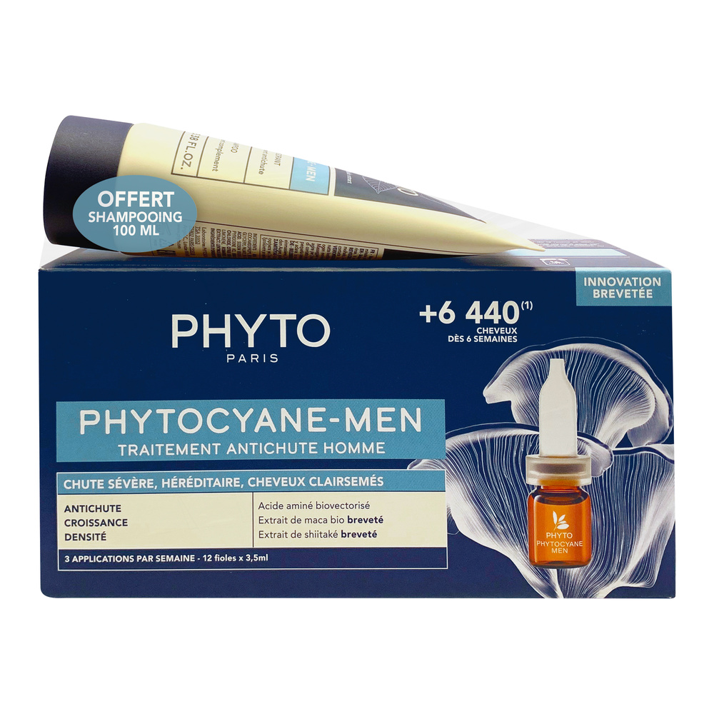 Phyto Coffret Phytocyane Men Traitement Antichute homme + ShampooingRevigorant