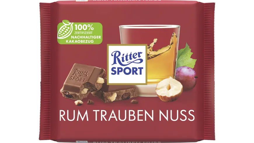 Ritter Sport 100G Rum Trauben Nuss Tafel 100 g
