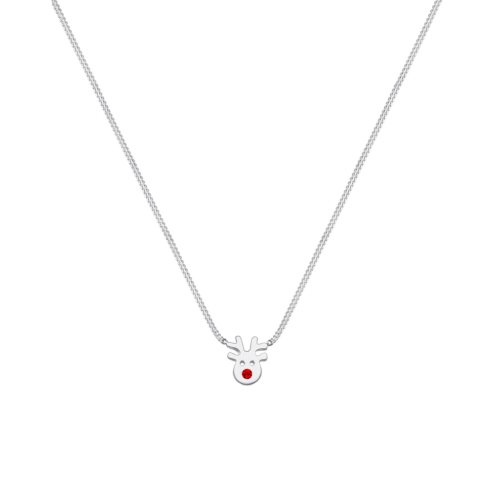 Elli Elli Collier Enfant Pendentif Renne Jouant avec des Cristaux en Argent Sterling 9 collier