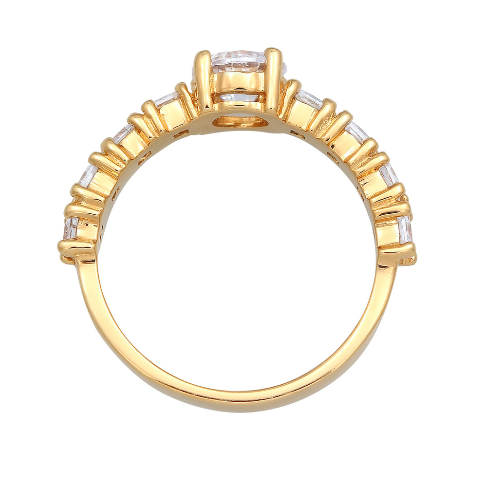 Elli Elli Bague Femmes Bague de fiançailles élégante avec Cristal de Zirconium en Arge Bague