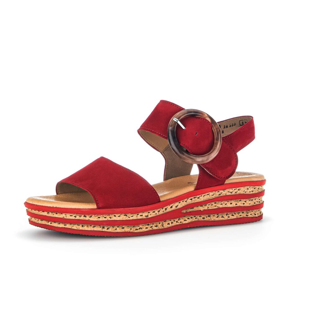 Gabor fashion Plateau Sandale rot