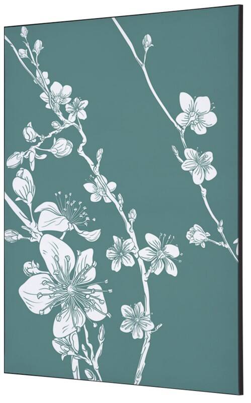 SHOWDOWN Textile Wanddekoration Japanische Kirschblüte Mehrfarbig Aluminium