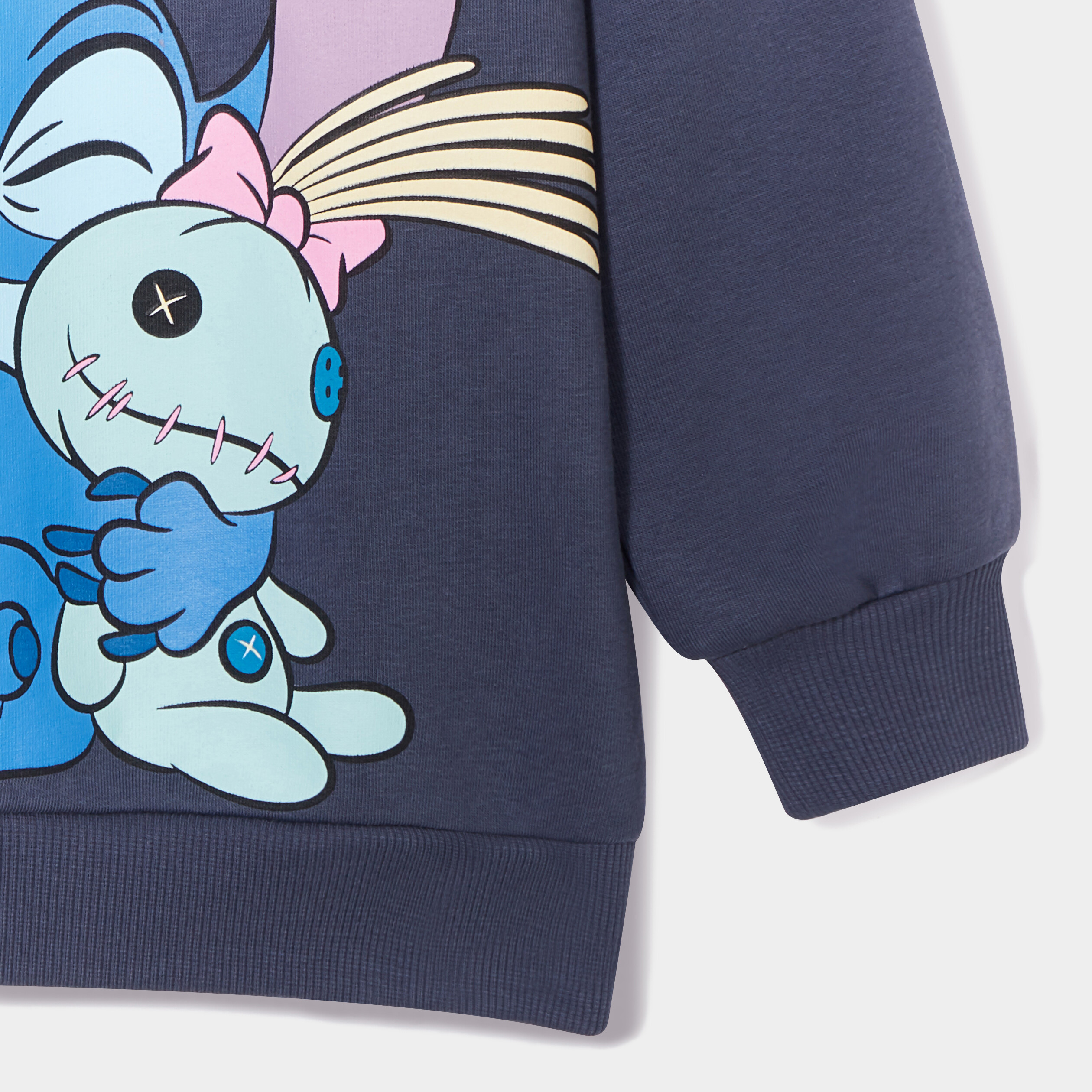 Sweat à capuche hoodie oversize Stitch gris foncé fille | La Halle