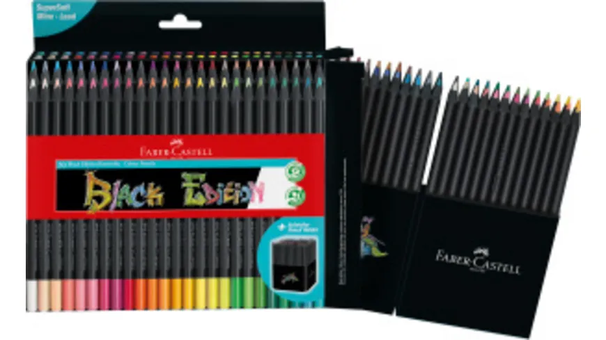 FABER-CASTELL Buntstifte Black Edition 50er Kartonetui