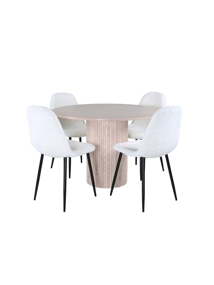 ebuy24 Essgruppe Bianca 1 (5-teilig) Whitewash 110 x 110 cm günstig kaufen onesize