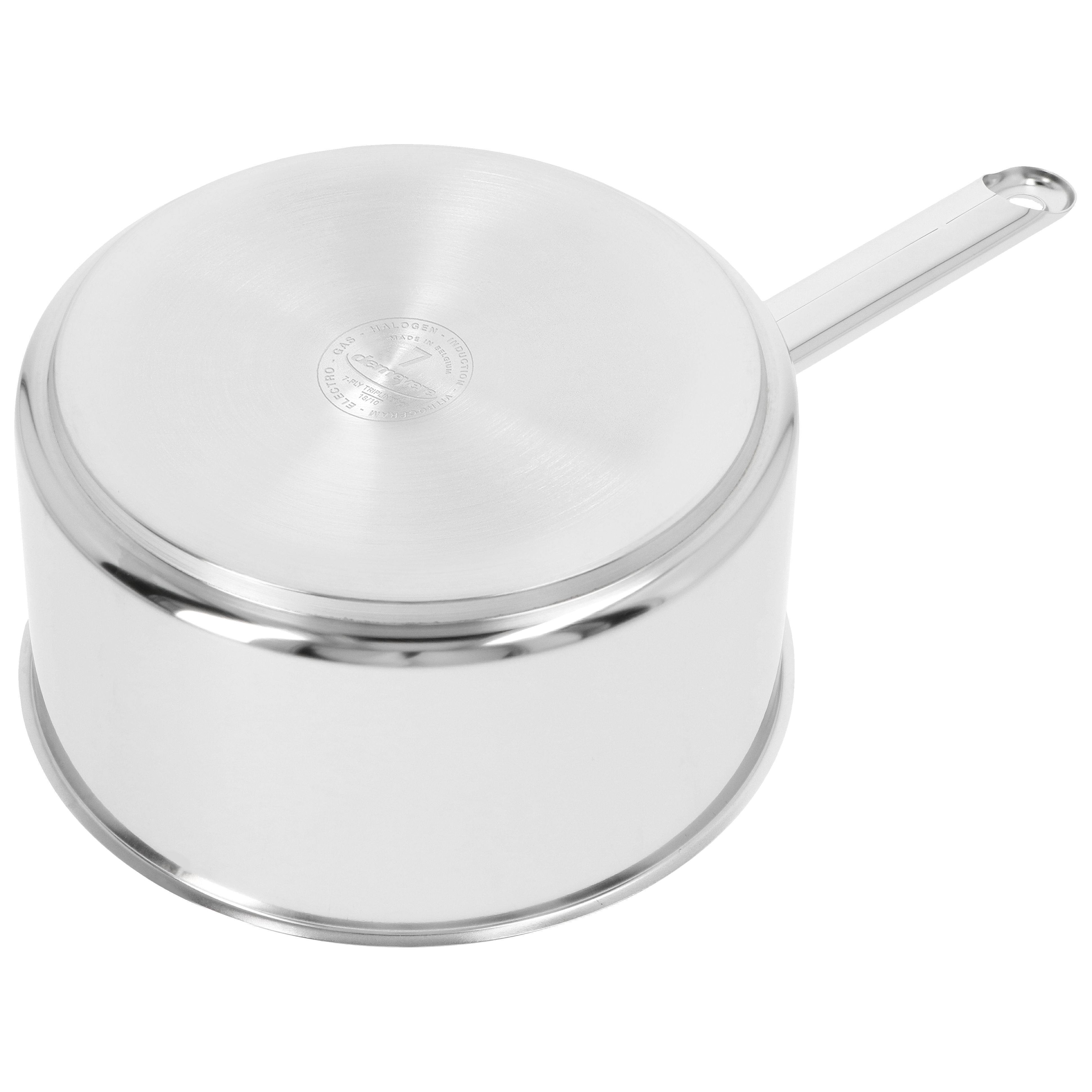 Stieltopf ohne Deckel 20 cm, 18/10 Edelstahl, Silber