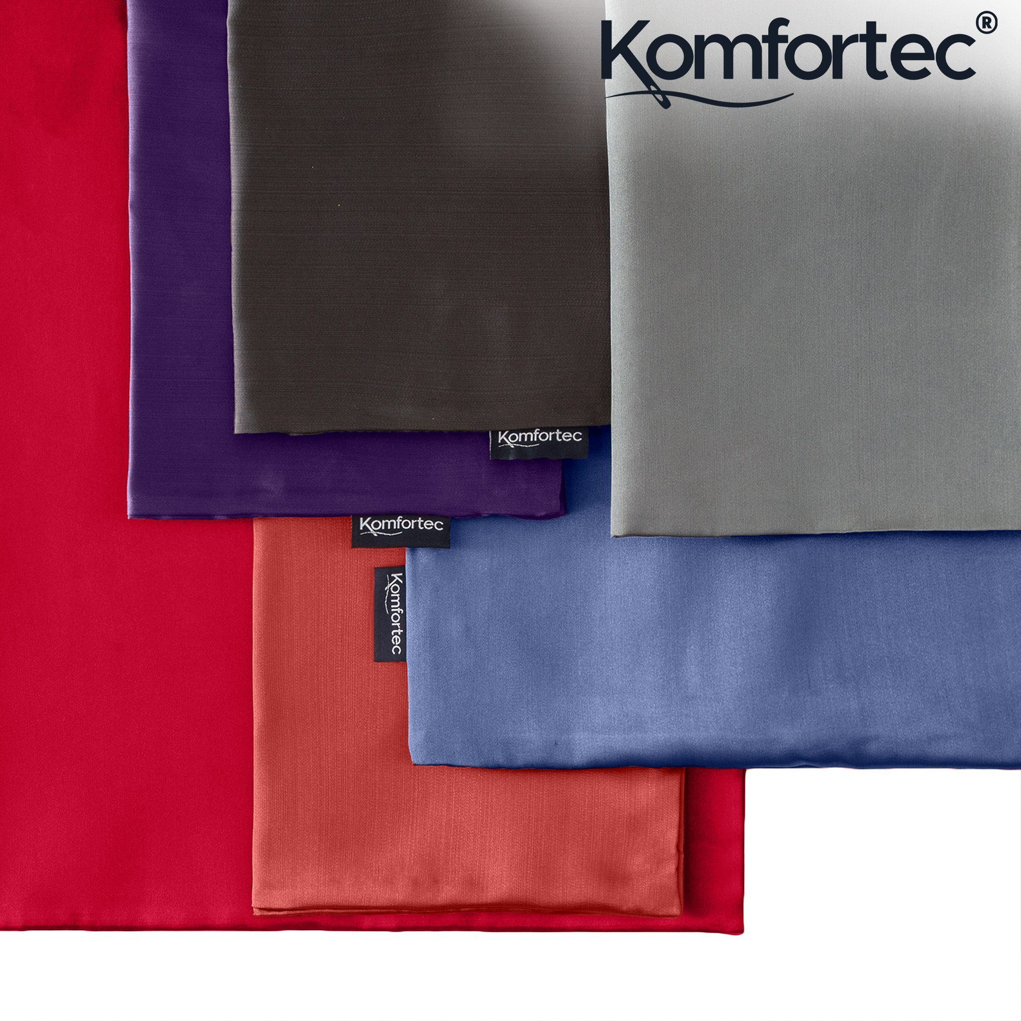 Kissenbezug Mikrofaser Satin Kopfkissenbezug für Haar und Haut, Komfortec (2 Stück), 40x40 cm, ähnlich wie Seide, Superweiches Kissenhülle Set